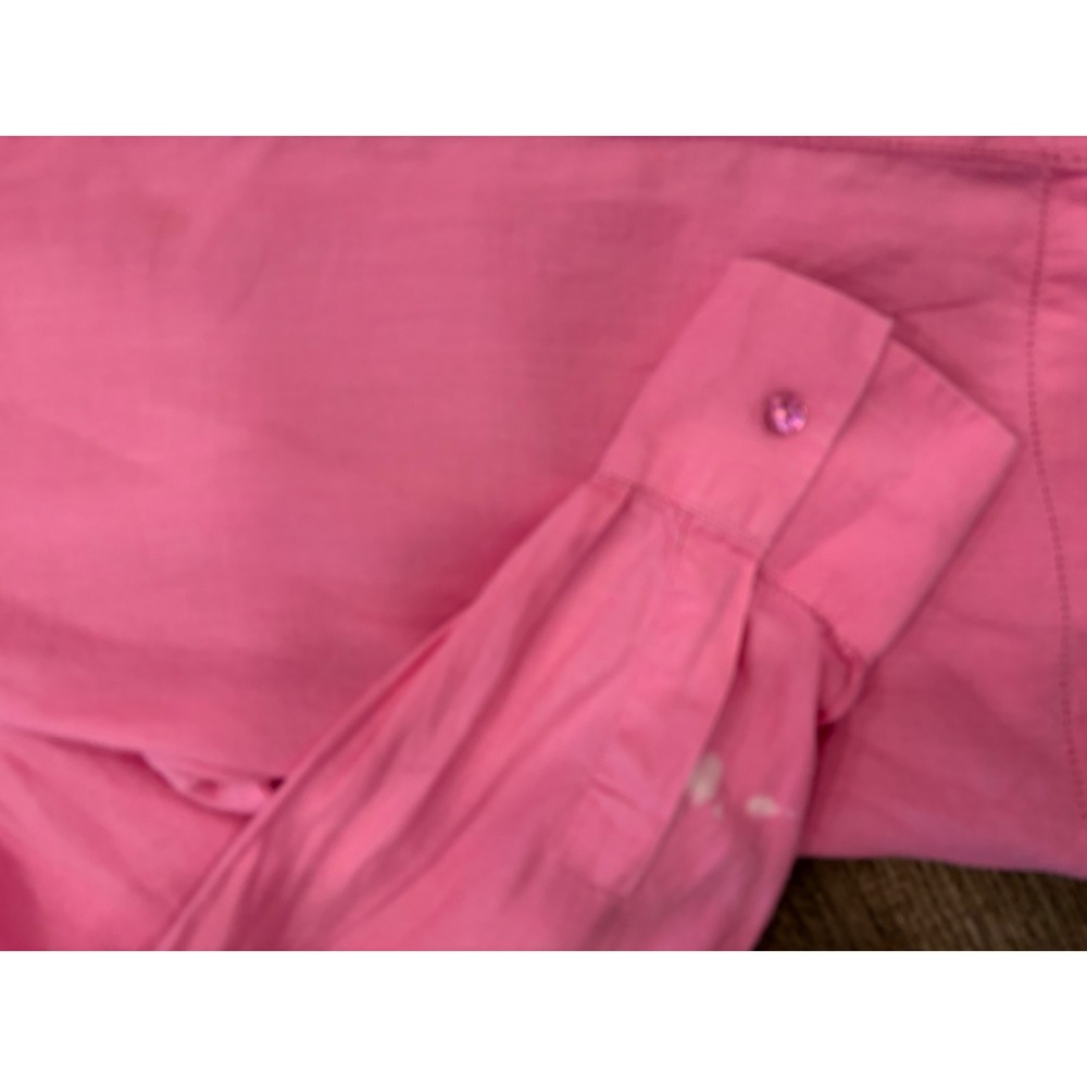 Sigrid Olsen Womens Pink 100% Linen 2 Piece Set Floral Pants Button Shirt M - Picture 10 of 15